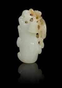 A Chinese Carved Jade Toggle 18TH/19TH CENTURY Length 2 1/8 inches. — 18TH/19TH CENTURY