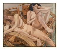 Two Models in Bamboo Chairs , 1981