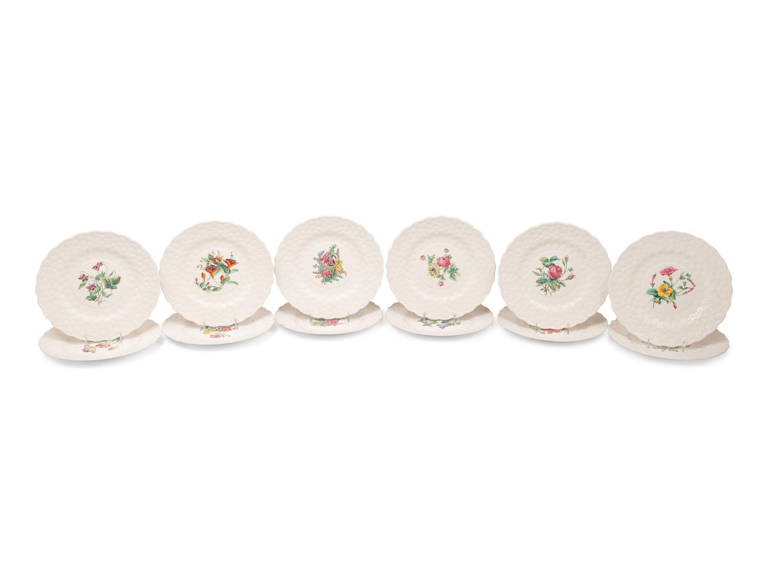 A Set of Twelve Spode Ceramic Dessert Plates