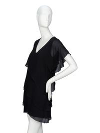 SAINT LAURENT, SILK GEORGETTE MINIDRESS
