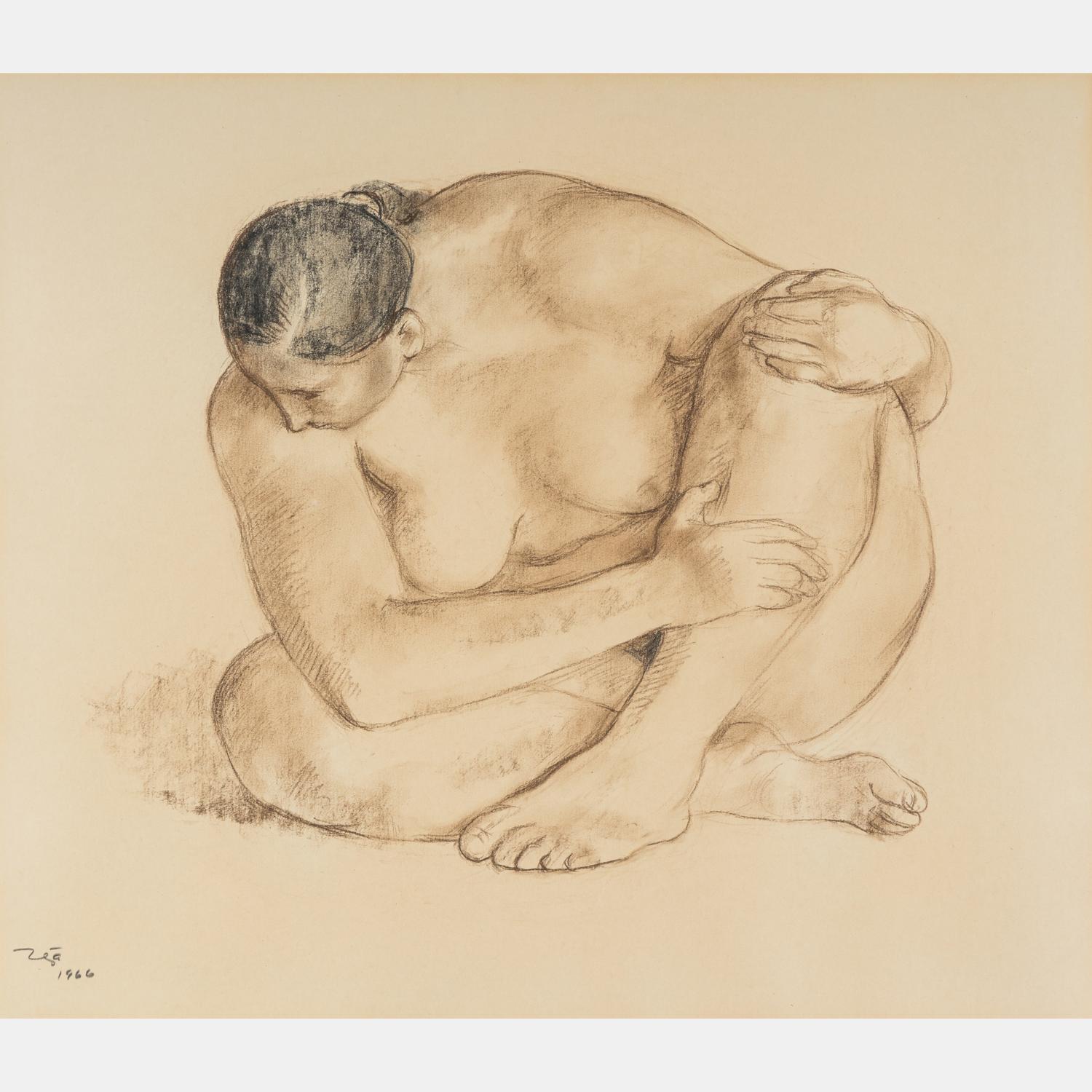 Sitting Nude (Head Down) , 1966
