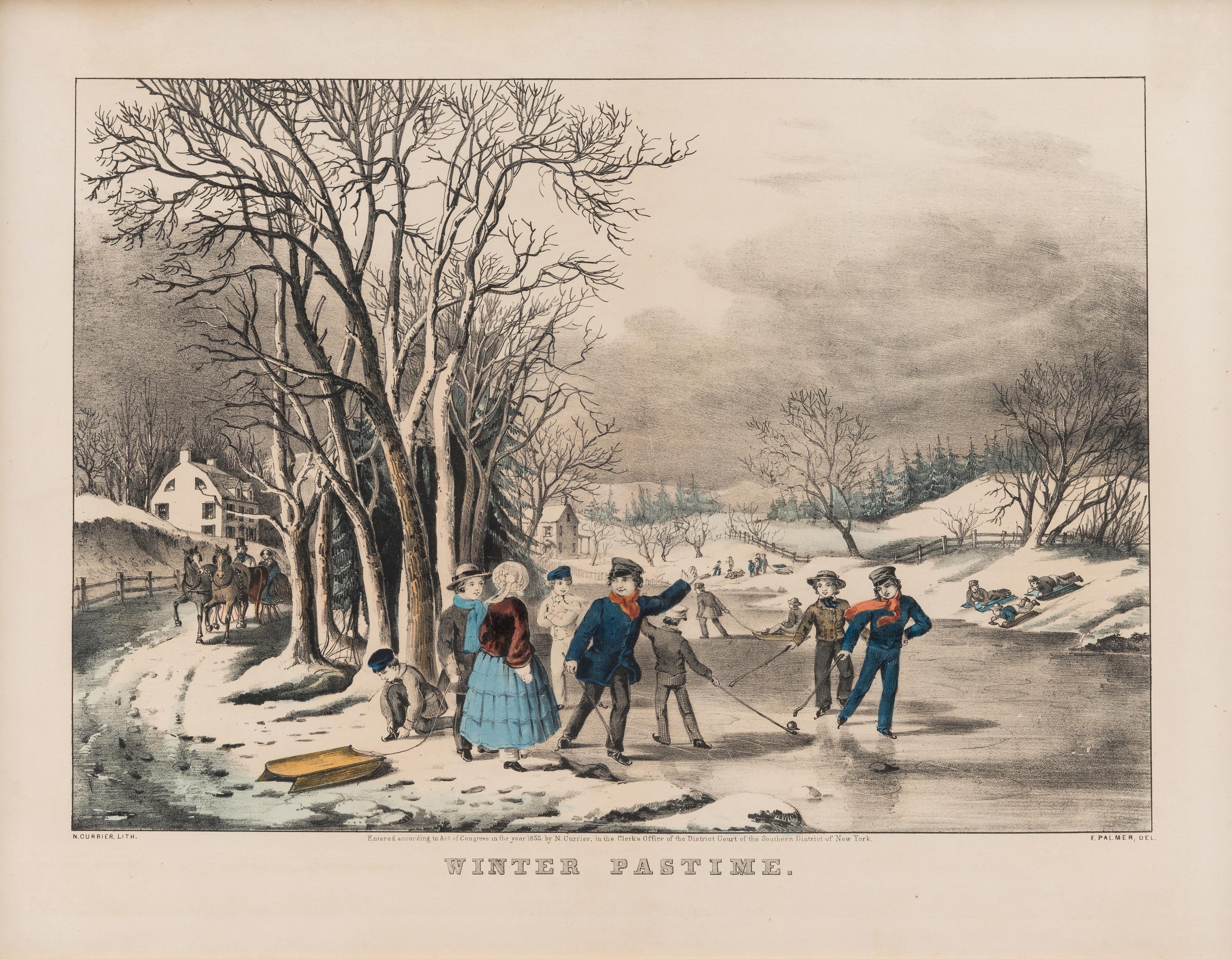 [WINTER SCENES] -- CURRIER and IVES, publishers Winter Pastime, 1855. (G.7281) -- Winter Morning in the Country, 1873. (G.7280) -- Trotters on the Snow, n.d. (G.6648)