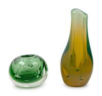 Two Paperweight Vases