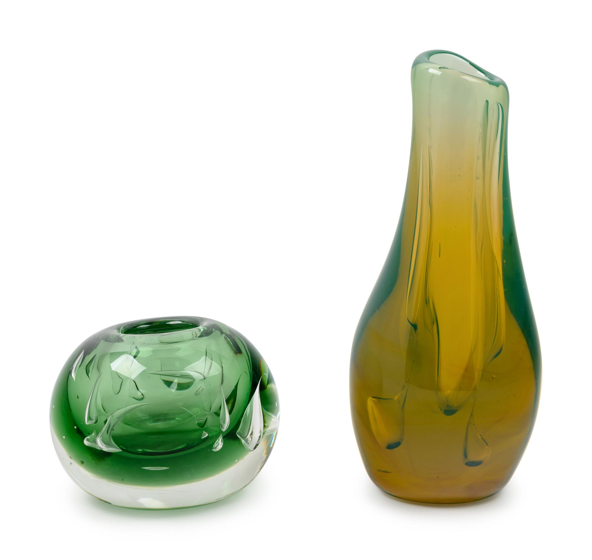 Two Paperweight Vases