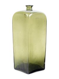 A Group of Colored Glass Bottles