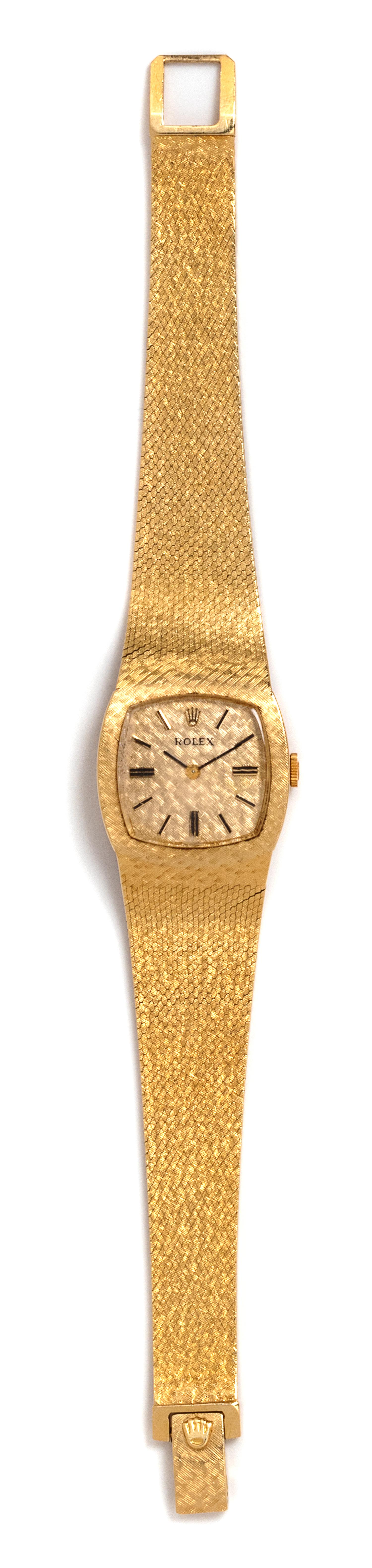 A 14 Karat Yellow Gold Wristwatch, Rolex, 32.80 dwts.