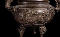 A Chinese Bronze Covered Incense Burner