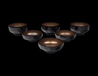 A Set of Three Japanese Covered Lacquered Dishes