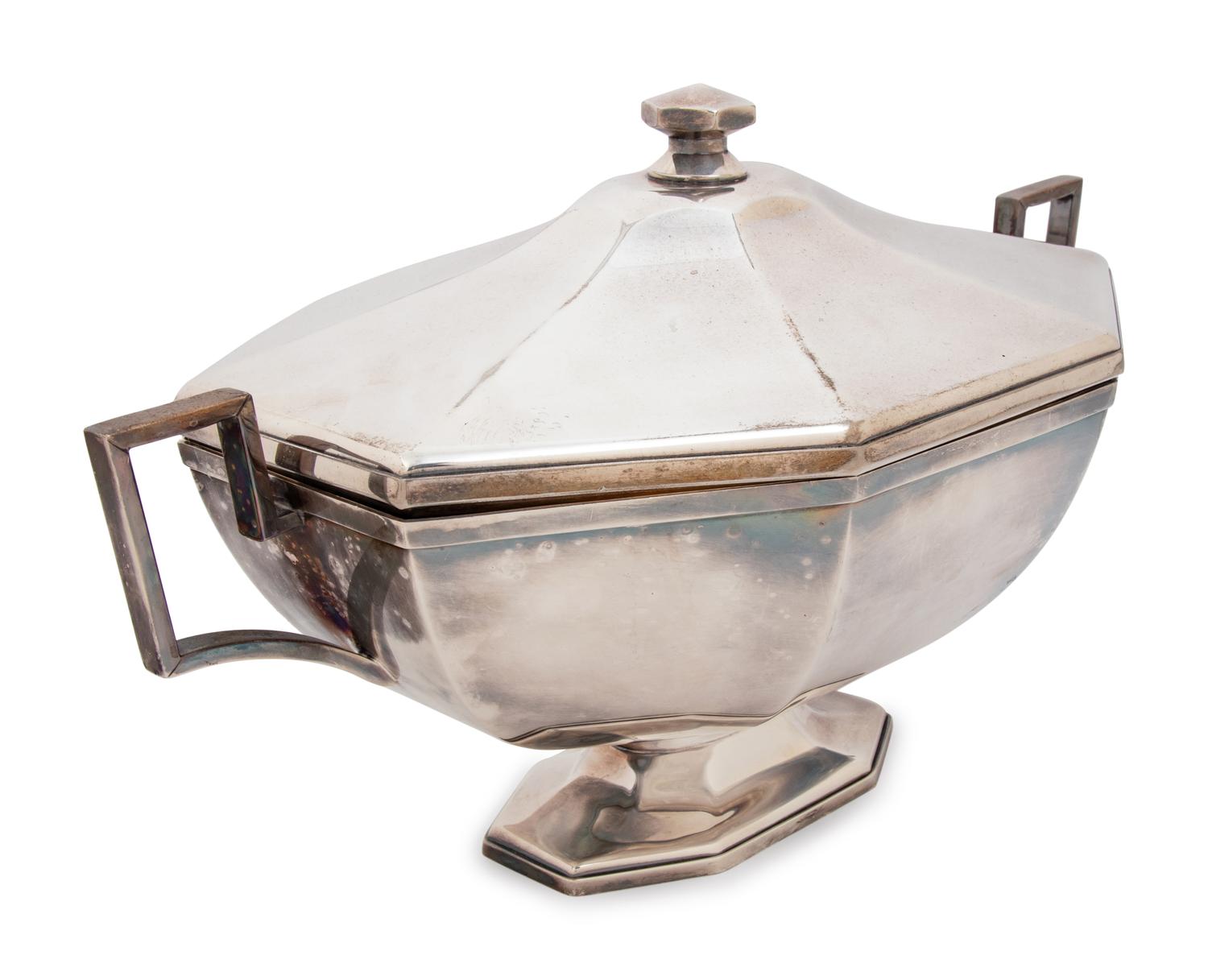 A Silver-Plate Tureen