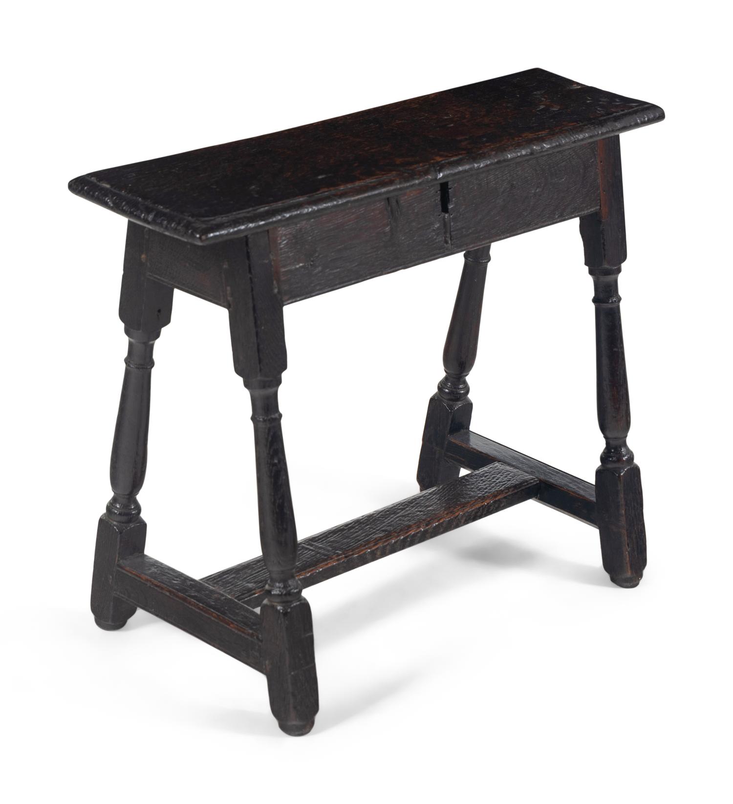 A Charles II Oak Joint Stool