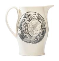 A Liverpool Transfer-Printed Creamware 'Peace, Plenty, and Independence' Pitcher