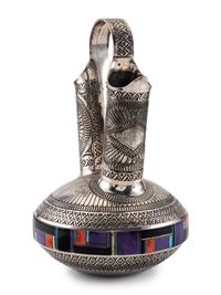 Sterling Silver Wedding Jar, with Mosaic Inlay