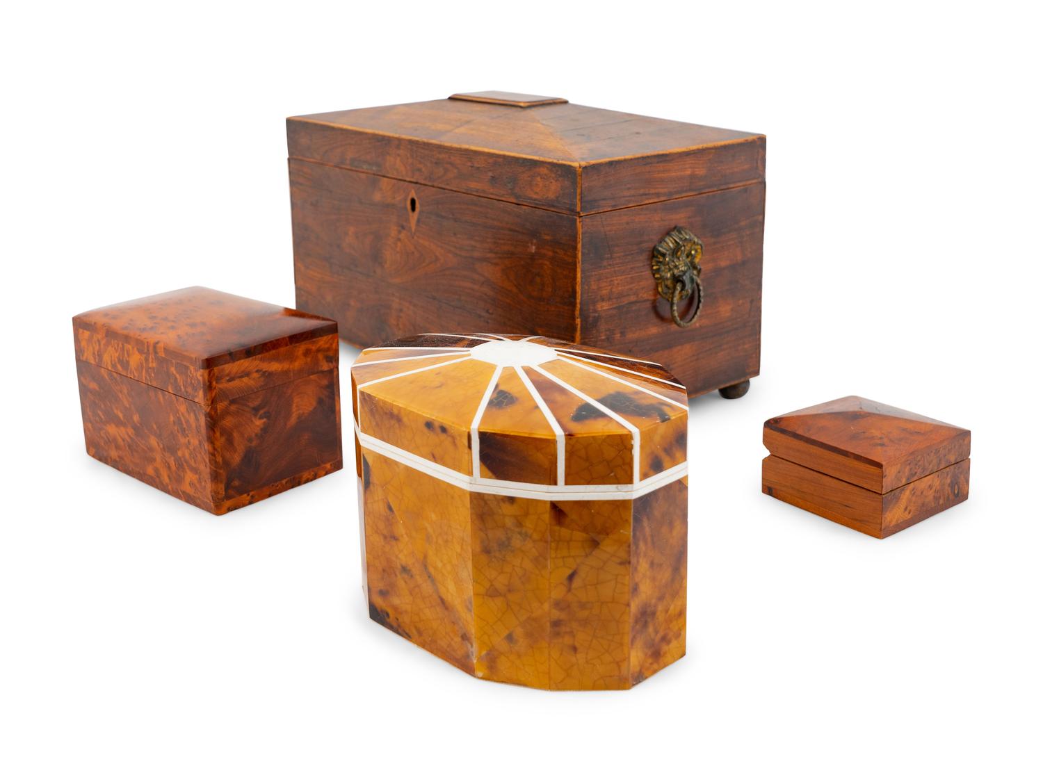 A Collection of Four English Boxes — 19TH/20TH CENTURY