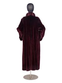 Valentino Burgundy Sheared Mink Coat