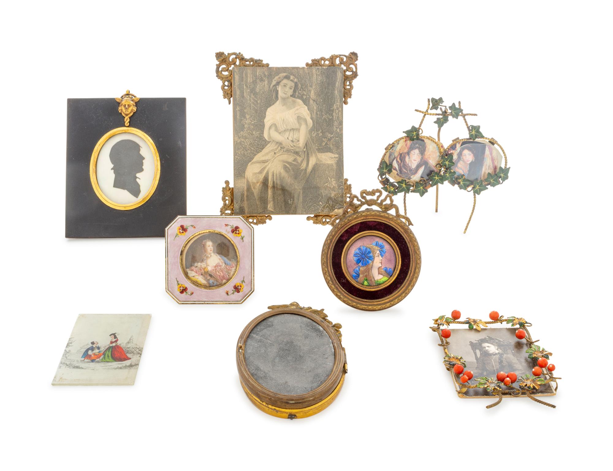 A Collection of Continental Miniature Framed Decorative Works
