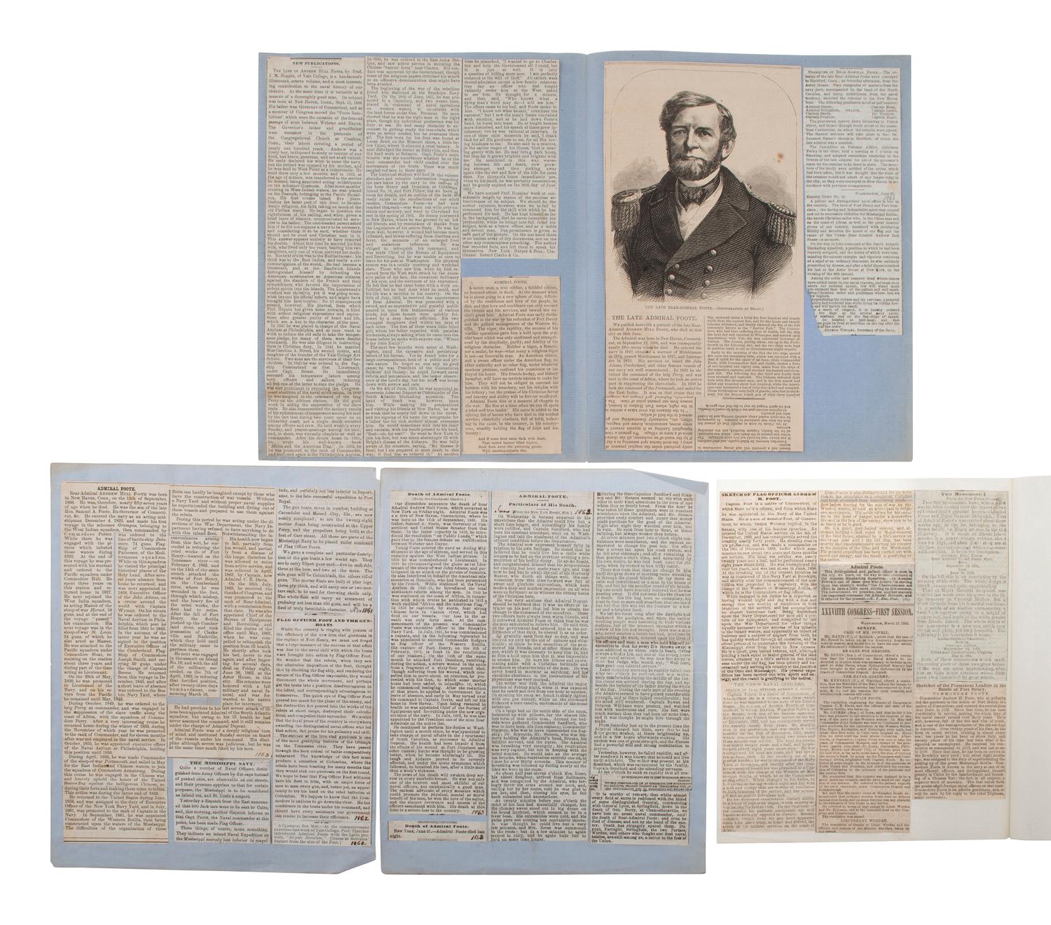 [CIVIL WAR]. FOOTE, Andrew H. (1906-1863). Autograph letter signed ("A.H. Foote"). Washington, [DC], 21 May 1863.