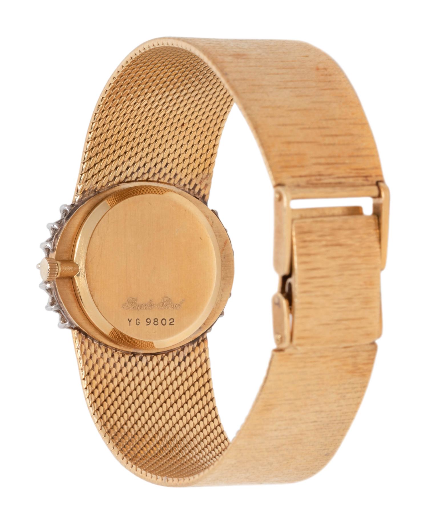 BUECHE-GIROD, 18K YELLOW GOLD AND DIAMOND WRISTWATCH