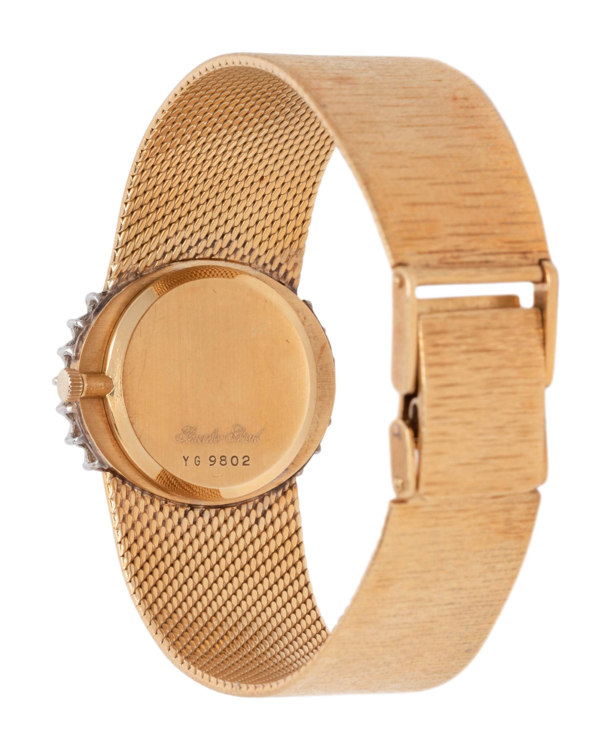 BUECHE-GIROD, 18K YELLOW GOLD AND DIAMOND WRISTWATCH