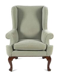 A Queen Anne Walnut Wingback Armchair