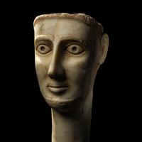A South Arabian Alabaster Head of a Man