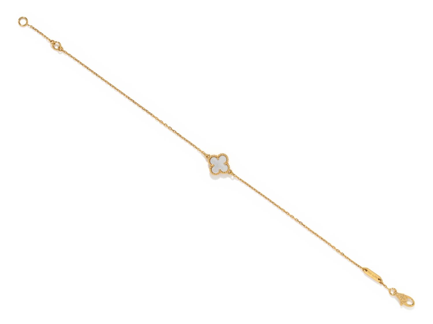 VAN CLEEF & ARPELS, MOTHER-OF-PEARL 'SWEET ALHAMBRA' BRACELET