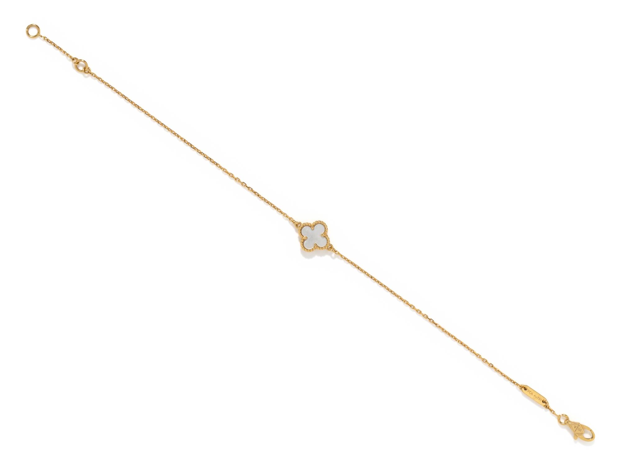 VAN CLEEF & ARPELS, MOTHER-OF-PEARL 'SWEET ALHAMBRA' BRACELET