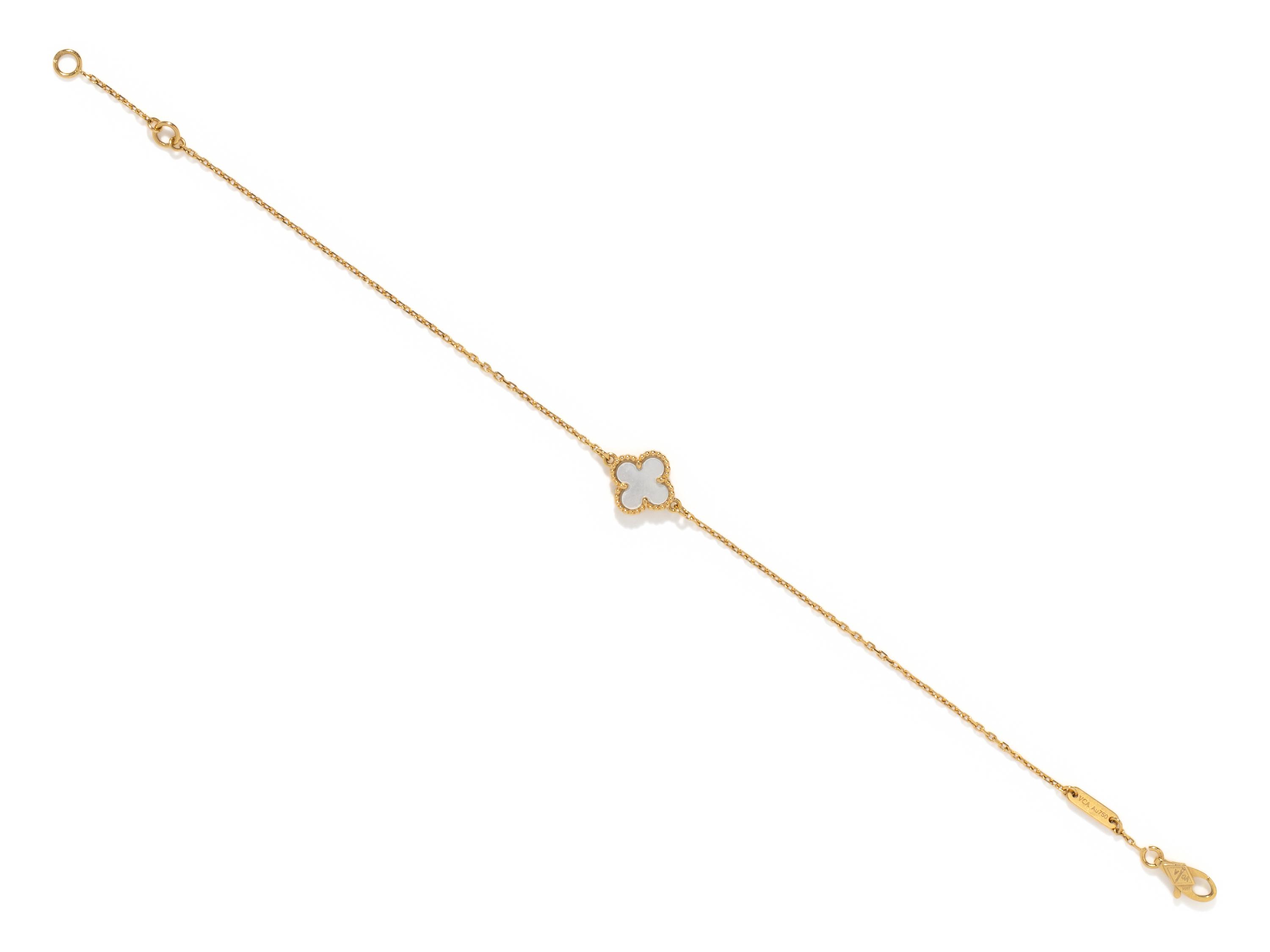 VAN CLEEF & ARPELS, MOTHER-OF-PEARL 'SWEET ALHAMBRA' BRACELET