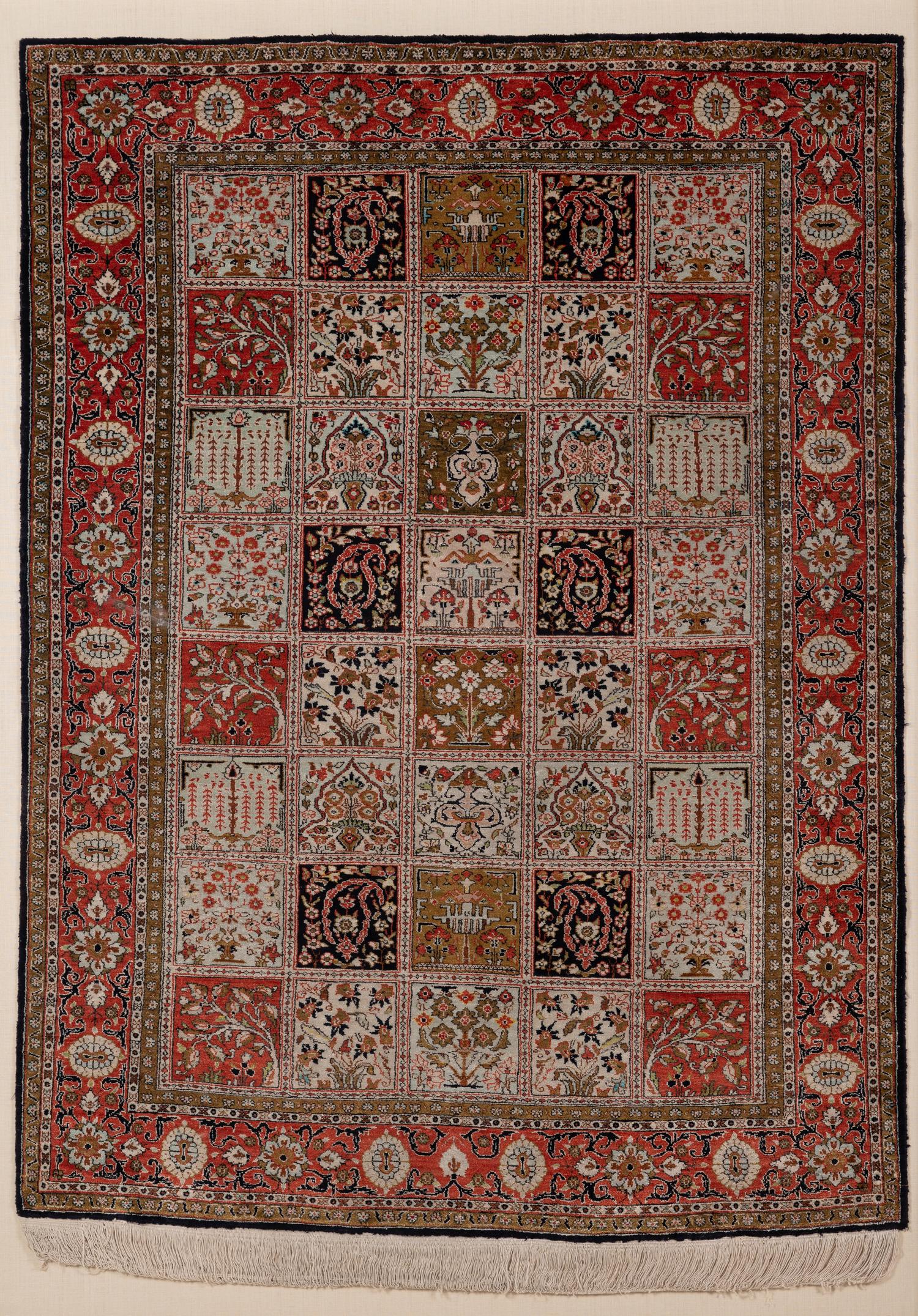 A Framed Bakhtiari Wool Rug