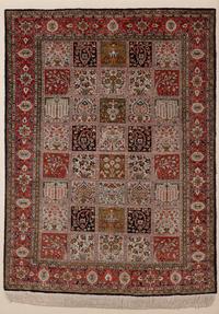 A Framed Bakhtiari Wool Rug
