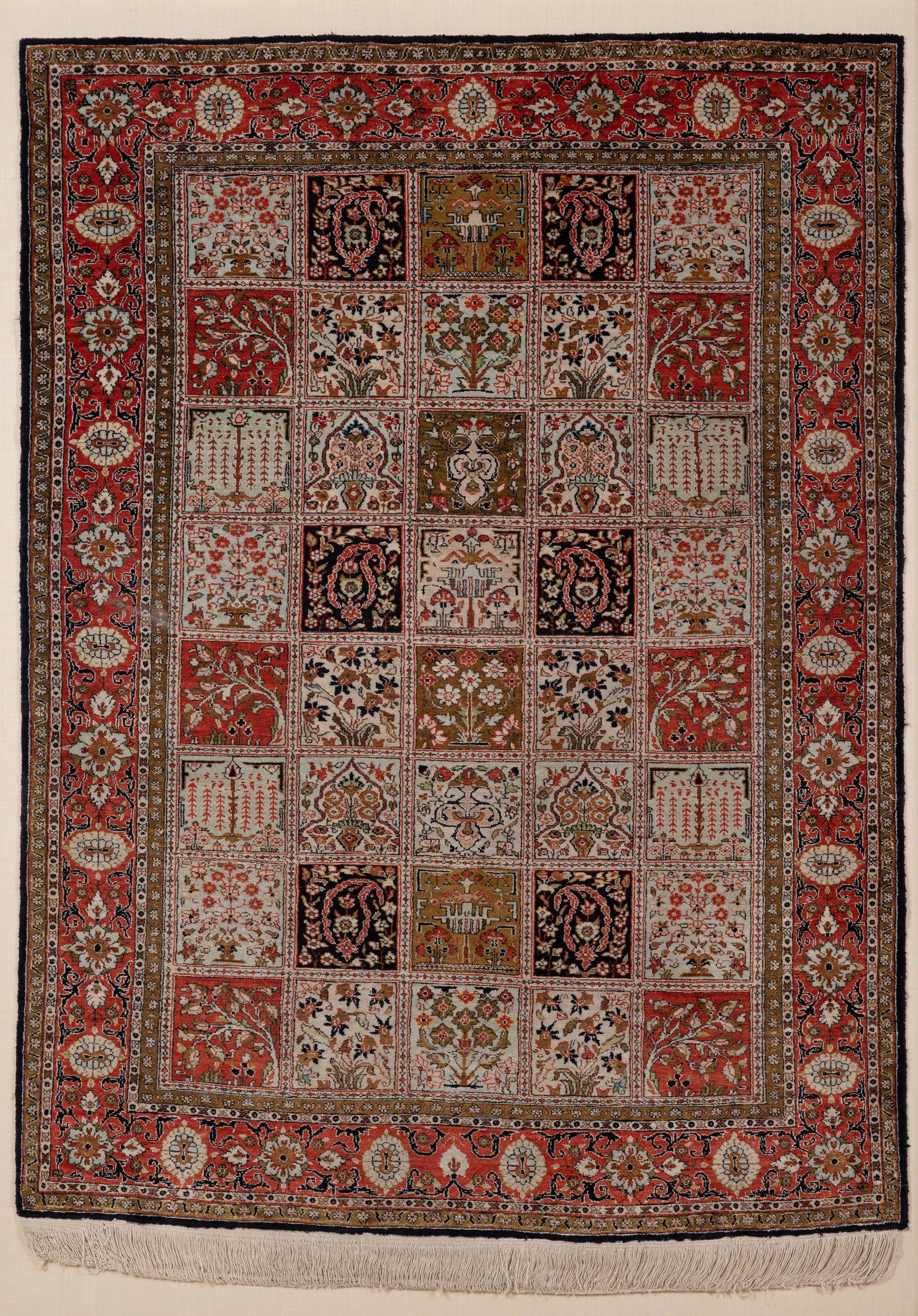 A Framed Bakhtiari Wool Rug