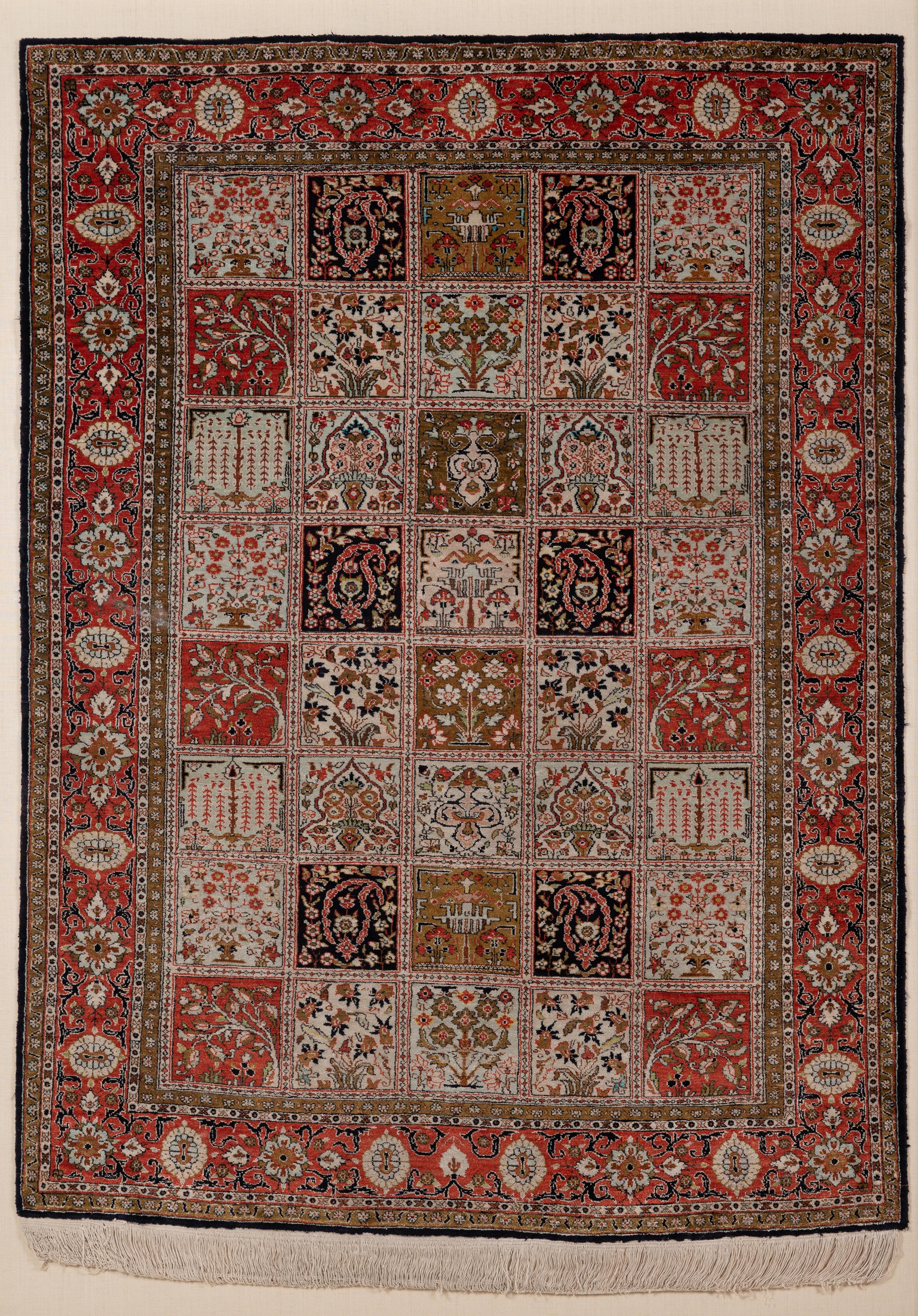 A Framed Bakhtiari Wool Rug
