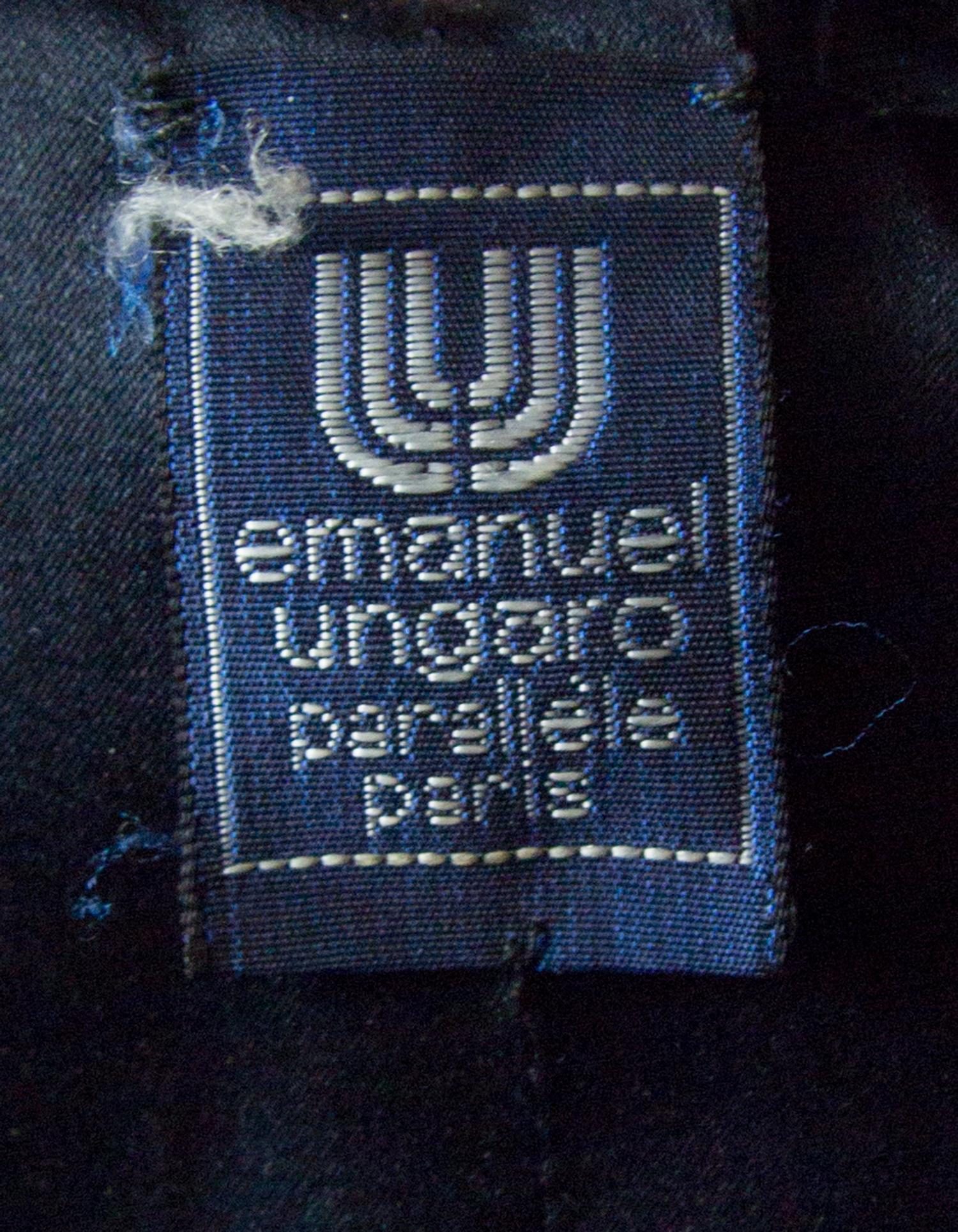 An Ungaro Black Sequin Tuxedo Vest,