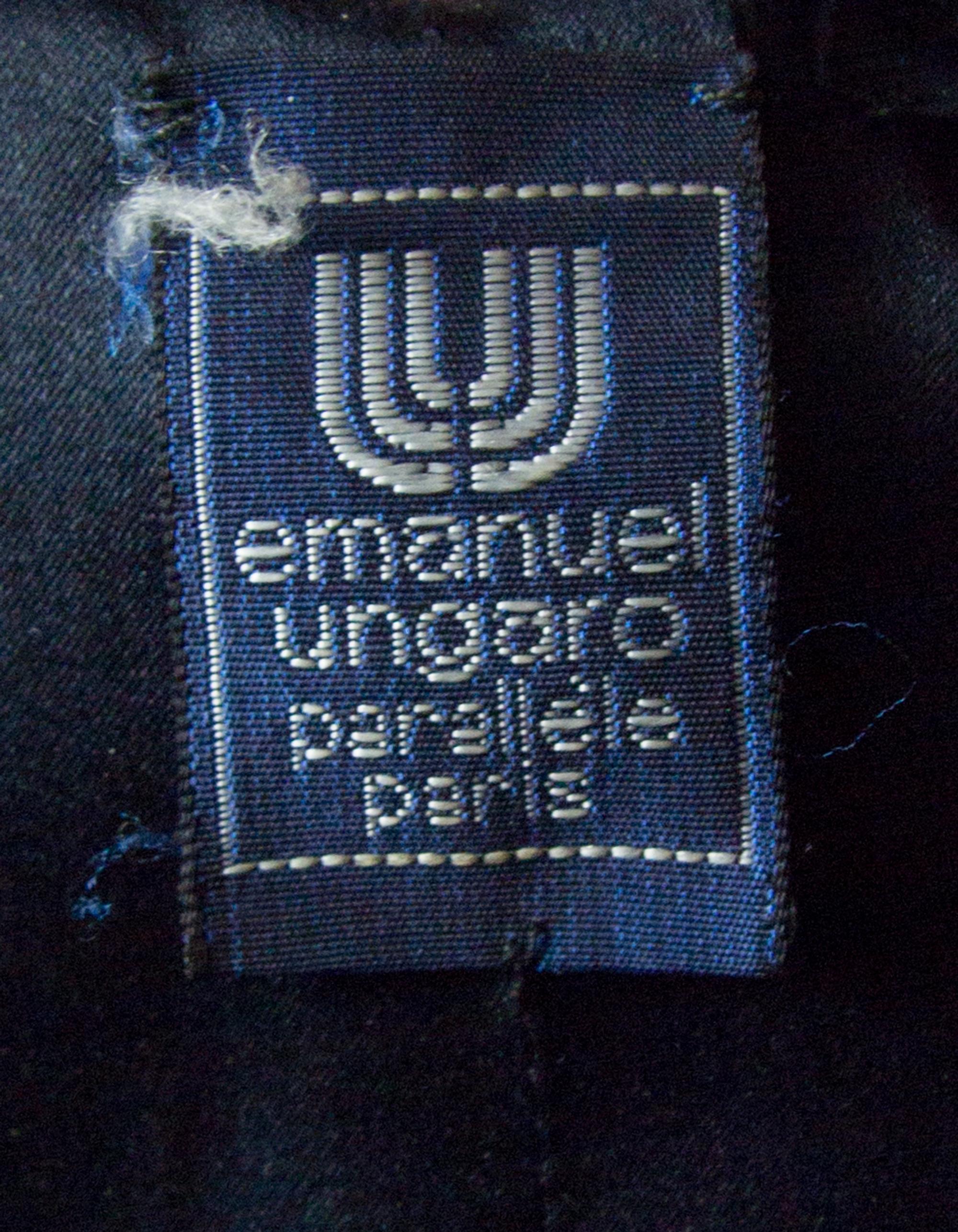 An Ungaro Black Sequin Tuxedo Vest,