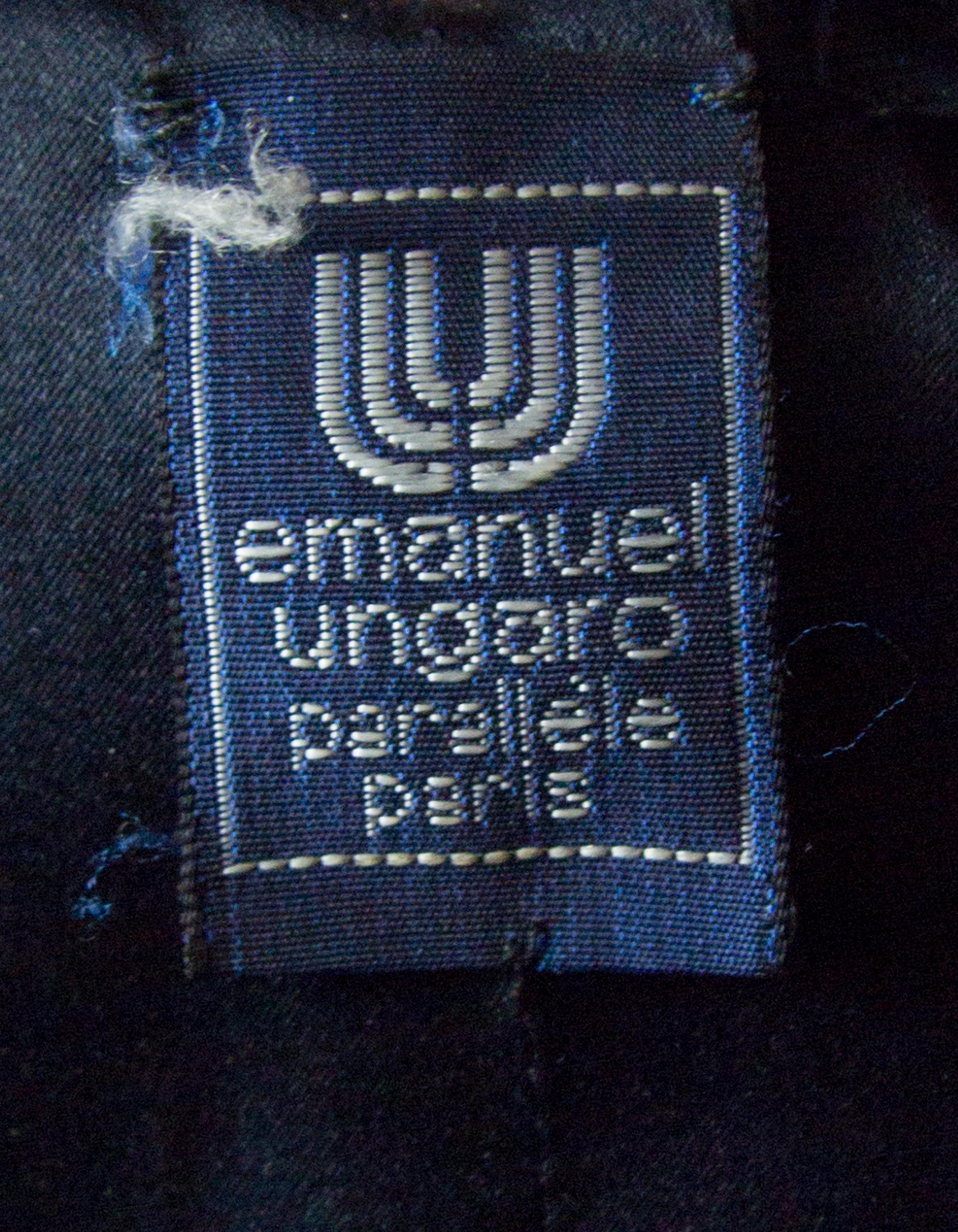 An Ungaro Black Sequin Tuxedo Vest,