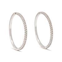 WHITE GOLD AND DIAMOND HOOP EARRINGS