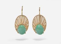 A Collection of 14K Yellow Gold and Turquoise Jewelry