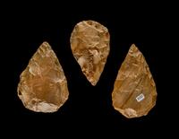 Three Paleolithic Flint Hand Axes