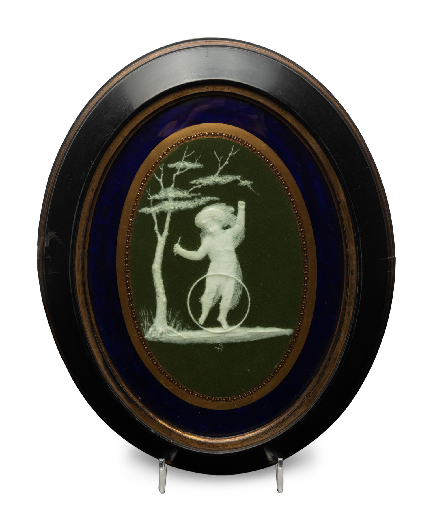 An English Pâte-Sur-Pâte Porcelain Panel