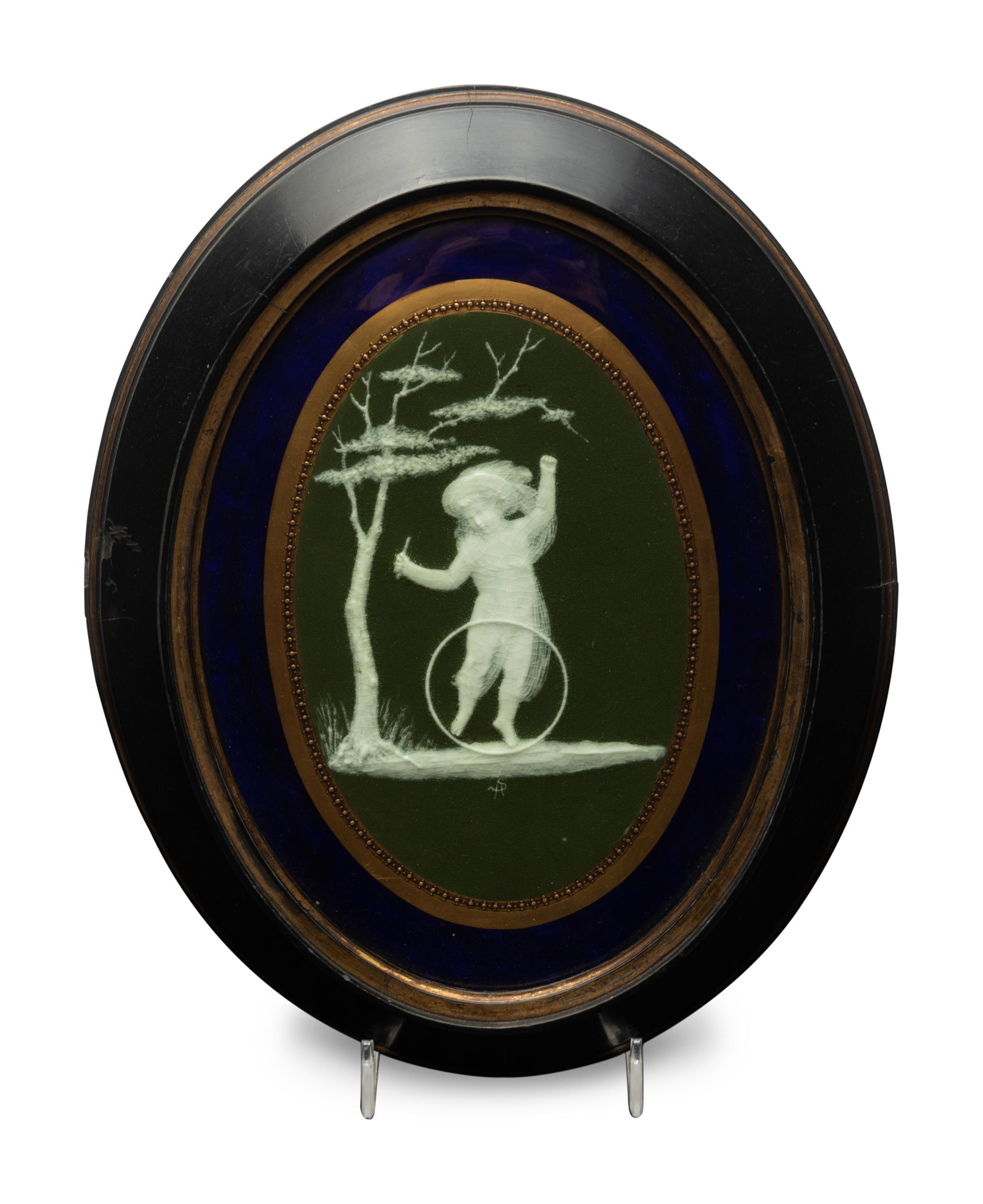 An English Pâte-Sur-Pâte Porcelain Panel