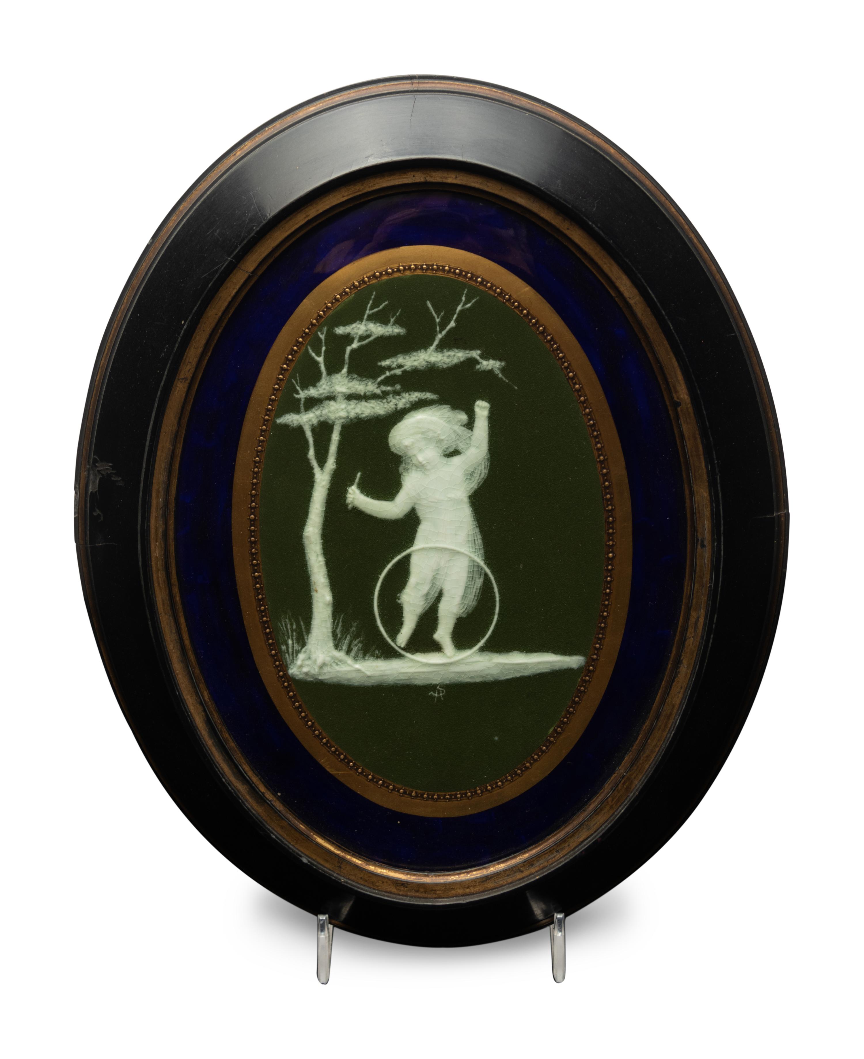 An English Pâte-Sur-Pâte Porcelain Panel