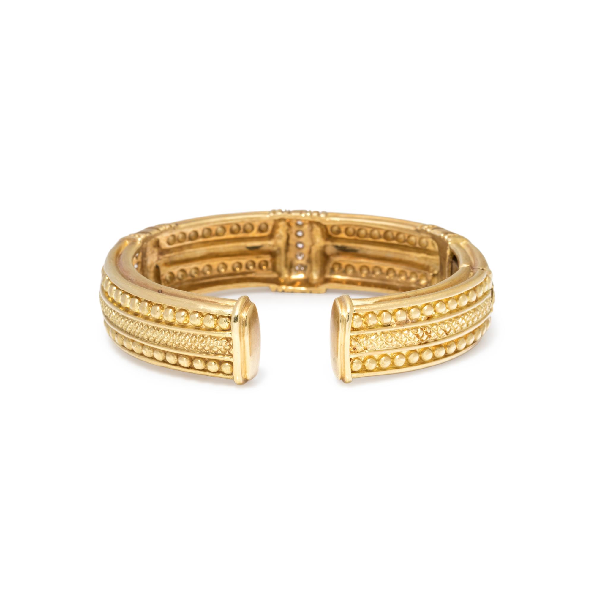 YELLOW GOLD AND DIAMOND CUFF BRACELET