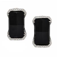 Chantecler, Onyx, Diamond, and White Gold Earrings