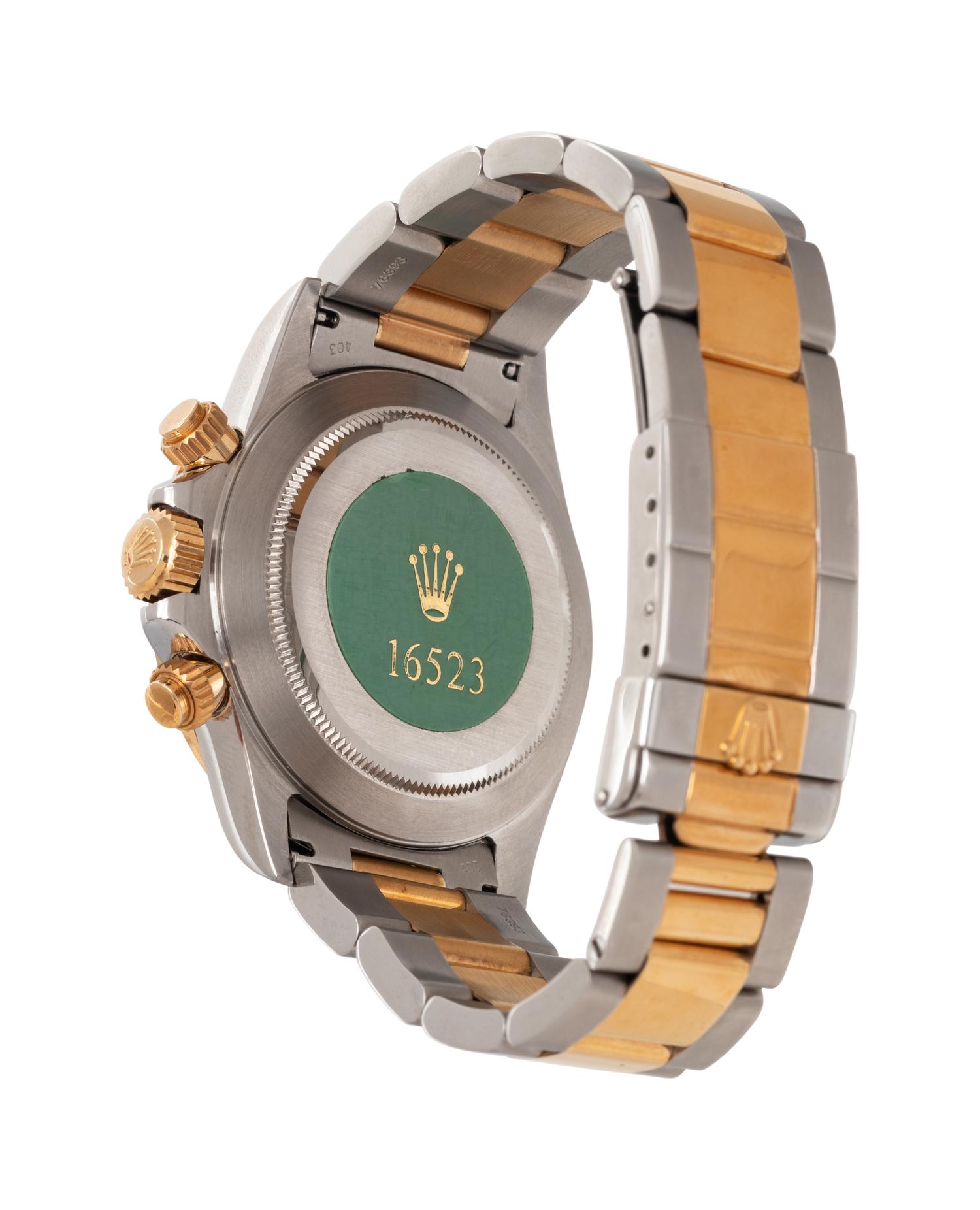 ROLEX, REF. 16523 STAINLESS STEEL AND 18K YELLOW GOLD 'OYSTER PERPETUAL COSMOGRAPH DAYTONA' WATCH