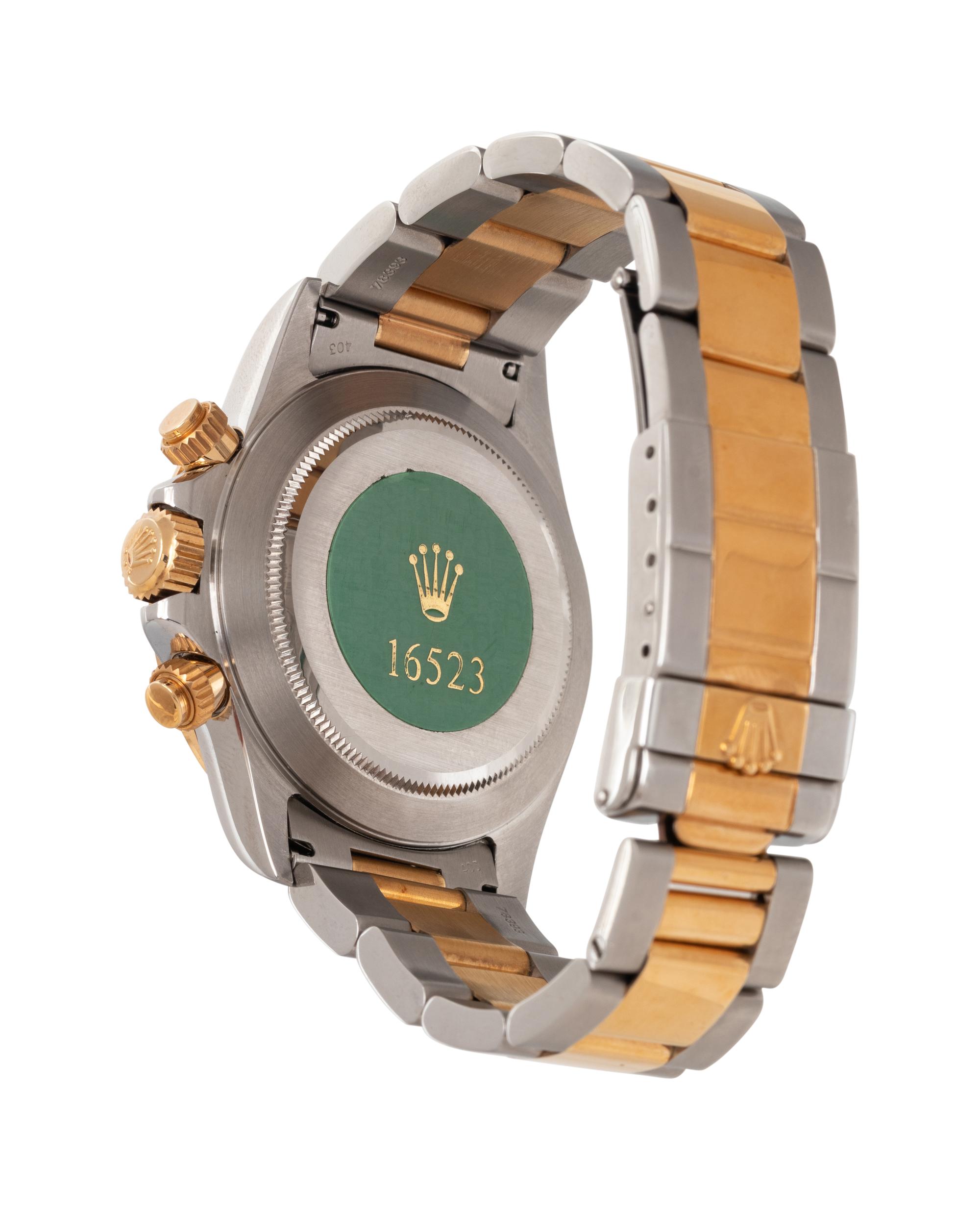 ROLEX, REF. 16523 STAINLESS STEEL AND 18K YELLOW GOLD 'OYSTER PERPETUAL COSMOGRAPH DAYTONA' WATCH
