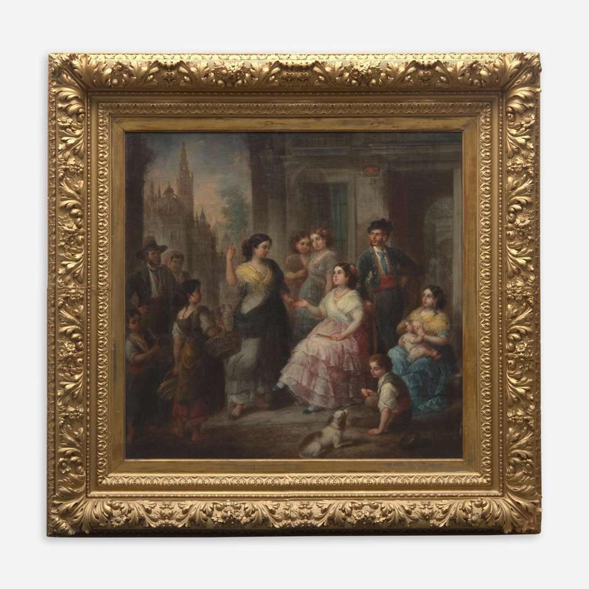Spanish School (19th Century) The Palm Reader