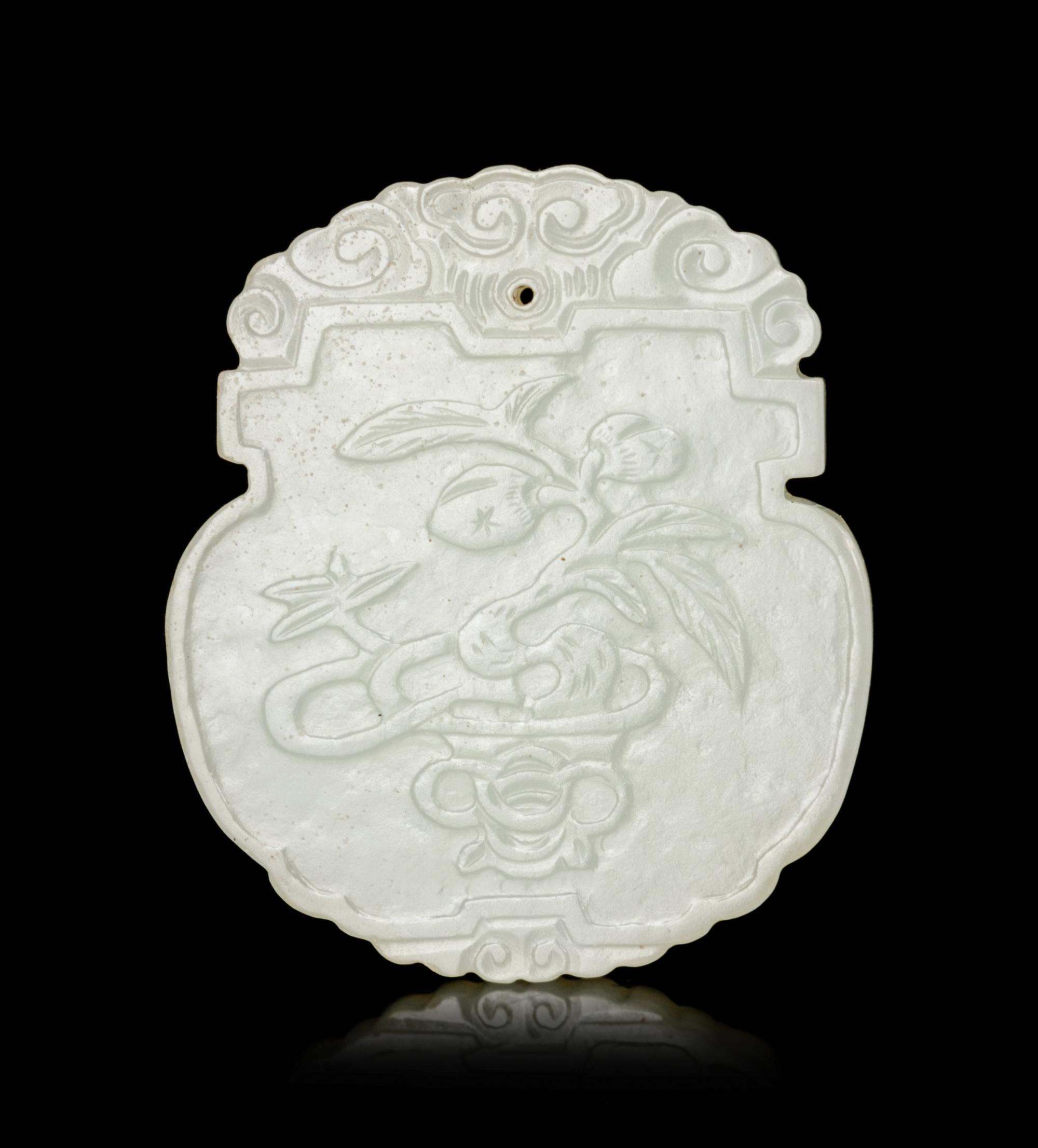 A Chinese White Jade Pendant