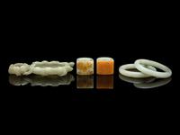 Five Chinese Celadon Jade Articles