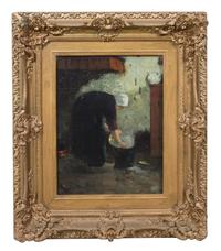 William Castle Keith, (American/Scottish, 1863-1927), Woman in Interior, 1907