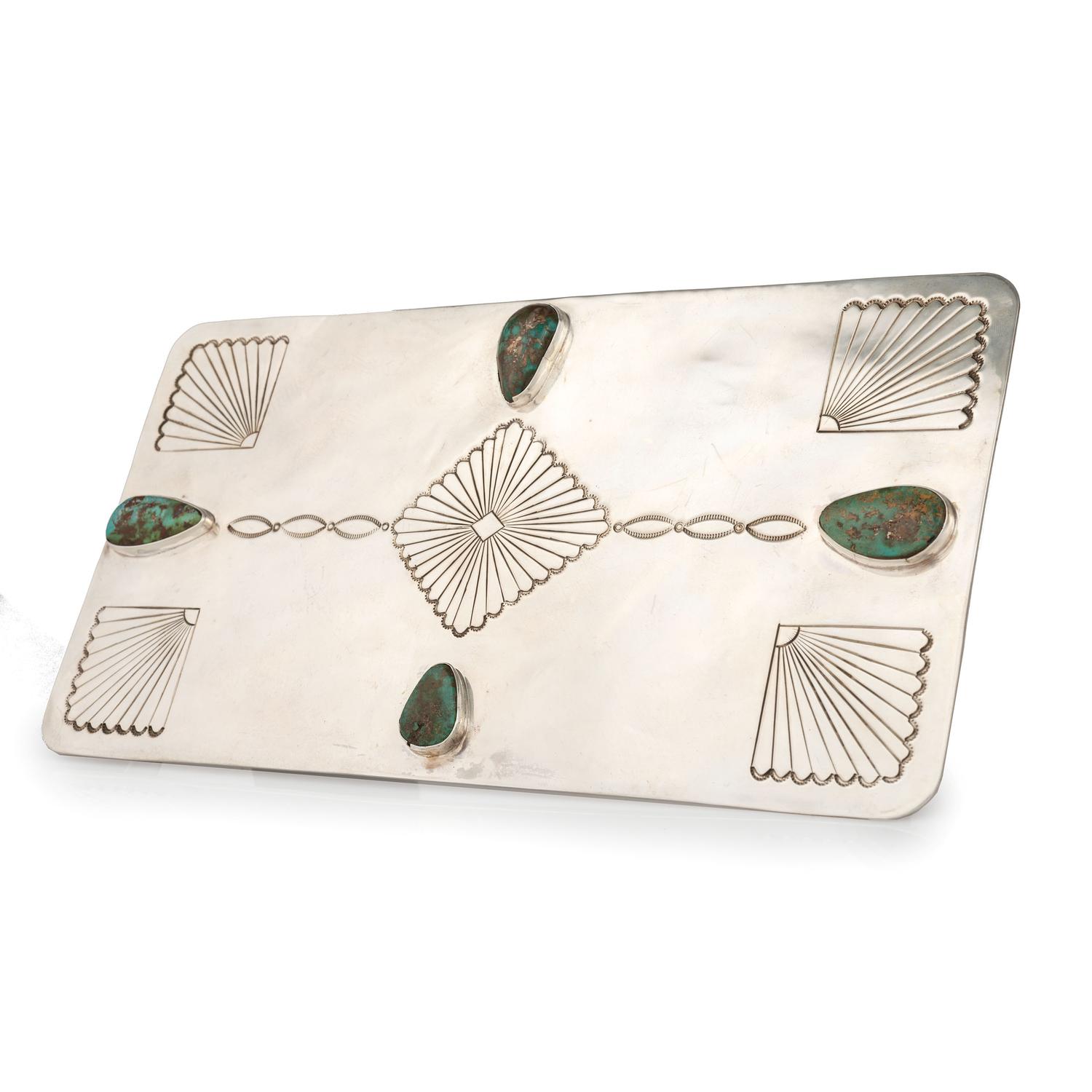 Sterling Silver and Turquoise Tray