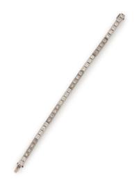 ART DECO, PLATINUM AND DIAMOND LINE BRACELET